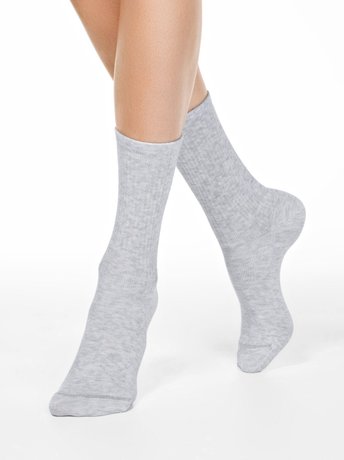Носки женские Conte Elegant ACTIVE (удлиненные хлопковые), Светло-серый, 38-39, 38, Светло-серый