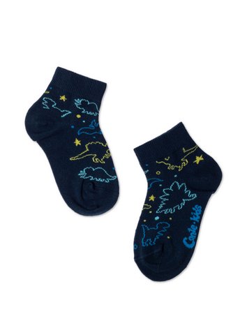 Шкарпетки дитячі Conte Kids TIP-TOP (бавовняні, з малюнками), Темно-синій, 14, 21, Темно-синий