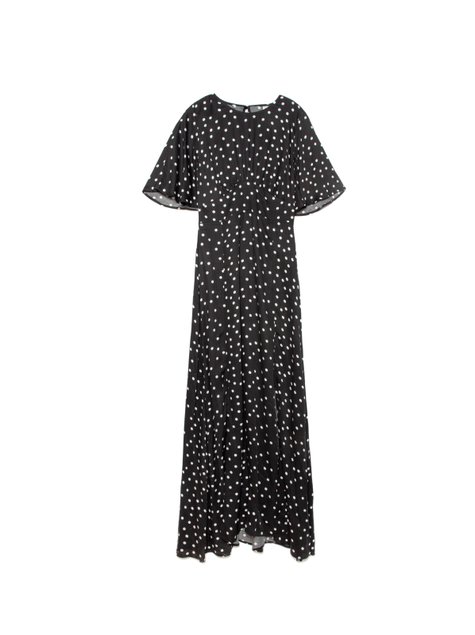 Довга сукня з розрізами і відкритою спиною з віскози преміальної якості "відчуття шовку" Conte Elegant LPL 1136, black-white, XS, 40/170, Черно-белый