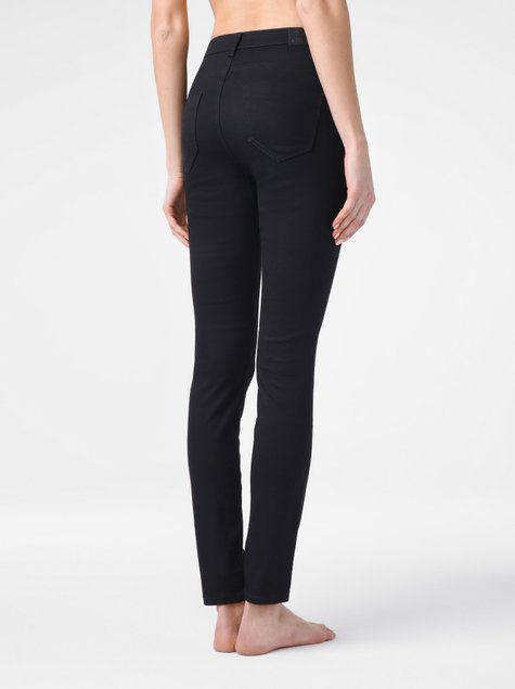 Моделирующие джинсы skinny "push-up" с высокой посадкой Conte Elegant Premium Stay Black CON-149, deep black, L, 46/164, Черный