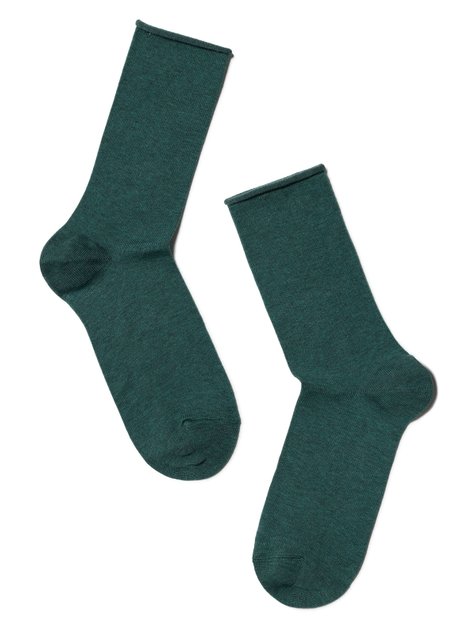 Шкарпетки жіночі бавовняні (без гумки) Levante 19С-101СПЛ, темно-Бирюзовый, 36-37, 36, Темно-бирюзовый