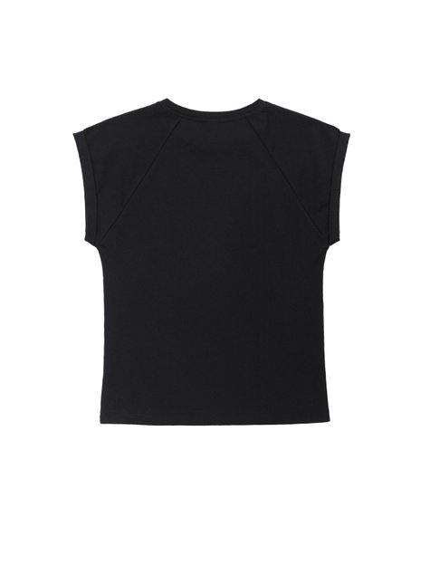 Хлопковая футболка с манжетами Conte Elegant LD 1109, black, XL, 48/170, Черный