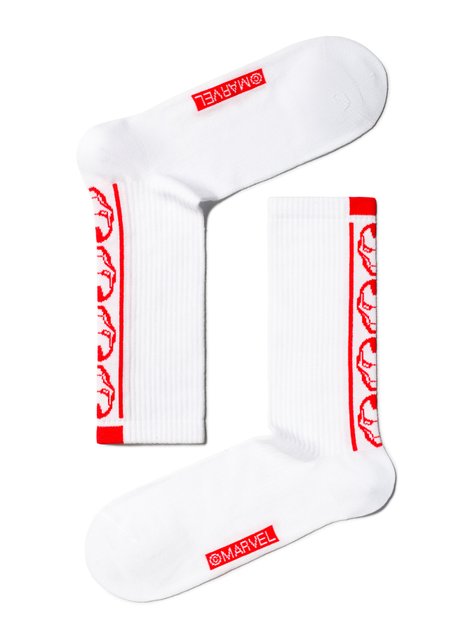 Шкарпетки чоловічі "DIWARI" ©MARVEL (подовжені з малюнками), Білий, 42-43, 42, Белый