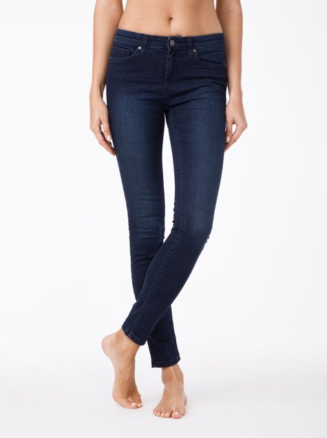 Моделирующие джинсы Skinny со средней посадкой Conte Elegant 623-100D, Темно-синий, L, 46/170, Темно-синий