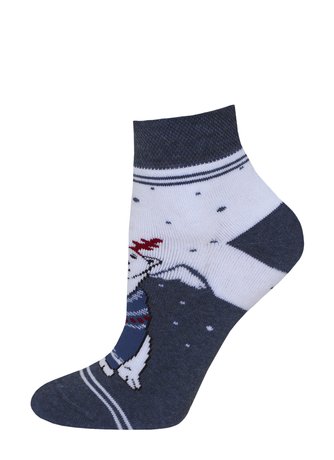 Шкарпетки жіночі "Брестські" 1407 ARCTIC (махрові, укорочені), Джинс-меланж, 36-37, 36, Серо-синий