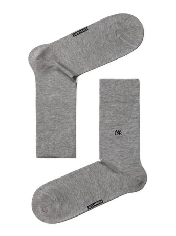 Шкарпетки чоловічі DiWaRi CLASSIC з мерсерізованний бавовни з вишивкою, серый, 40-41, 40, Сірий