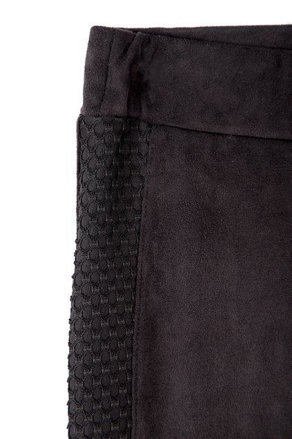 Ультрамодные леггинсы из искусственной замши c лампасами Conte Elegant VELVET CHIC, Nero, XS, 40/164, Черный