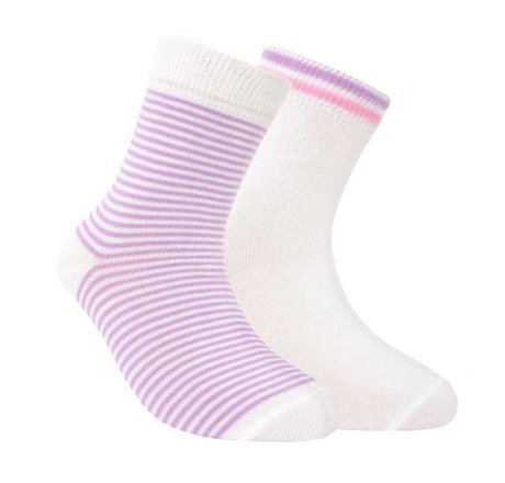 Шкарпетки дитячі ESLI (2 пари), Белый-сиреневый, 12, 18, Комбинированный