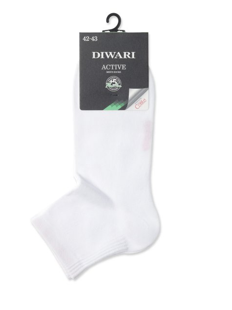 Короткие носки из мягкого хлопка DiWaRi ACTIVE, Белый, 40-41, 40, Белый