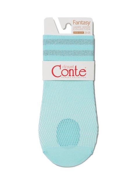 Шкарпетки жіночі Conte Elegant FANTASY (короткі сітчасті), turguoise, 36-39, 36, Бирюзовый