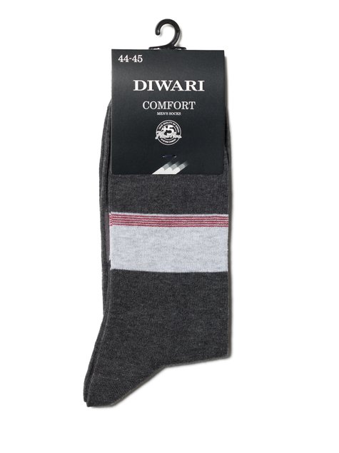 Носки мужские DiWaRi COMFORT (меланж), Тёмно-серый, 44-45, 44, Темно-серый