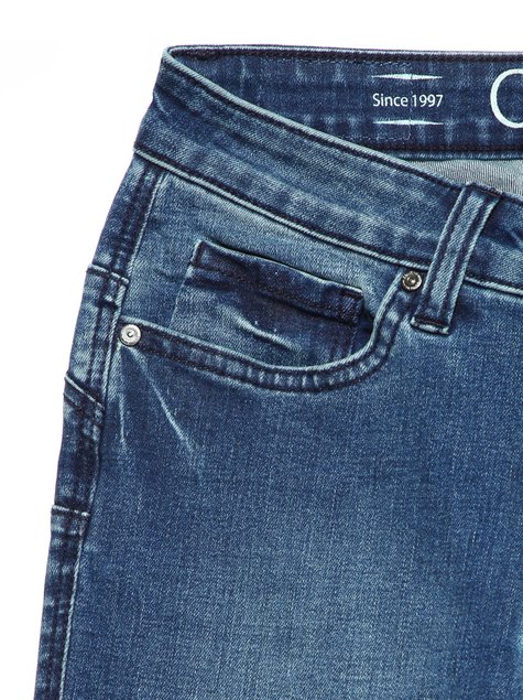 Моделюючі eco-friendly джинси skinny "push-up" з високою посадкою Conte Elegant CON-144, dusty blue, L, 46/164, Серо-голубой