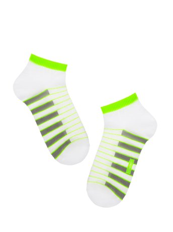 Шкарпетки чоловічі DiWaRi ACTIVE (короткі), Белый-Салатовый, 40-41, 40, Комбинированный
