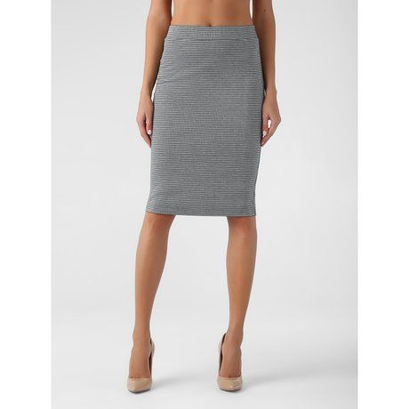 Классическая юбка-футляр с рисунком "гусиная лапка" Conte Elegant MISS CHIC, grey-ivory, XS, 40/164, Комбинированный