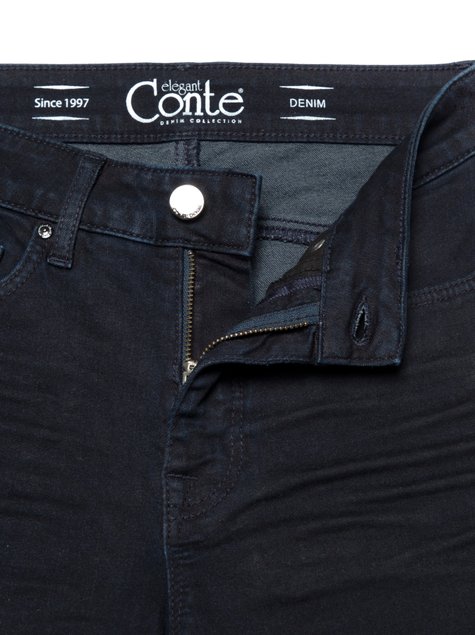 Моделюючі джинси skinny з високою посадкою Conte Elegant CON-270, dark indigo, L, 46/164, Темно-фиолетовый