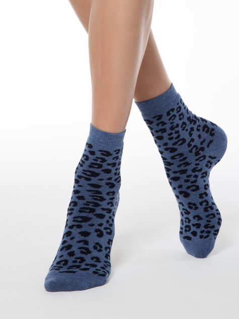 Шкарпетки жіночі бавовняні Conte Elegant COMFORT (махрові), джинс, 36-37, 36, Темно-синий