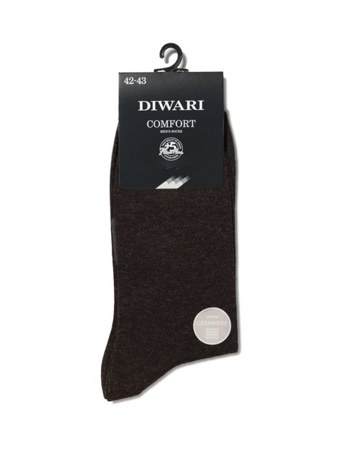 Шкарпетки чоловічі "DIWARI" COMFORT (кашемір), темно-коричневий, 40-41, 40, Темно-зеленый