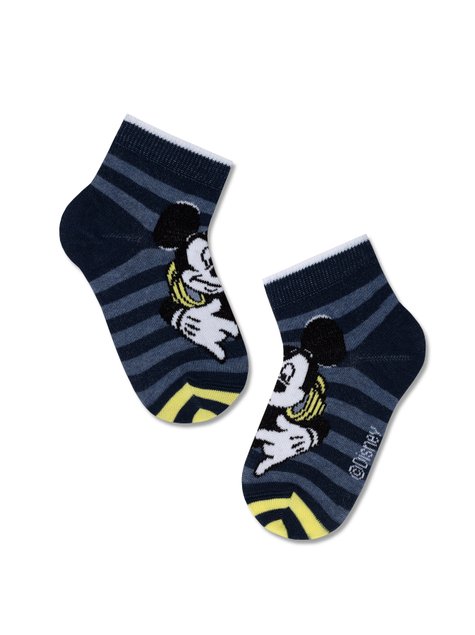 Шкарпетки дитячі Conte Kids ©Disney (короткі), джинс, 14, 21, Темно-синий