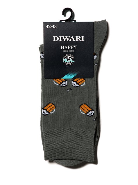 Носки мужские DiWaRi HAPPY (хлопковые), Тёмно-серый, 40-41, 40, Темно-серый