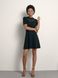 Приталенное платье-mini из сияющей фактурной вискозы Conte Elegant LPL 1399, black, XS, 40/170, Черный