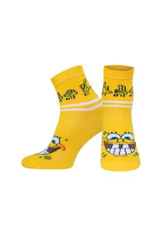 Шкарпетки дитячі "Брестські" 3074 SPONGEBOB (середньої довжини), я.желтый, 21-22, 33, Желтый