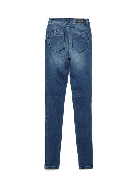 Моделирующие eco-friendly джинсы skinny "push-up" с высокой посадкой Conte Elegant CON-144, dusty blue, XS, 40/164, Серо-голубой