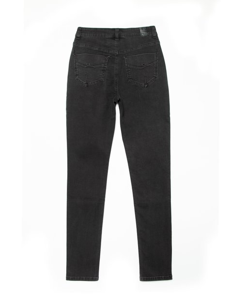 Моделюючі джинси skinny з високою посадкою Conte Elegant CON-286, washed black, L, 46/164, Черный