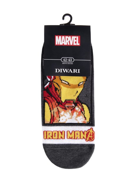 Шкарпетки чоловічі "DIWARI" ©Marvel, Темно-сірий, 40-41, 40, Темно-серый