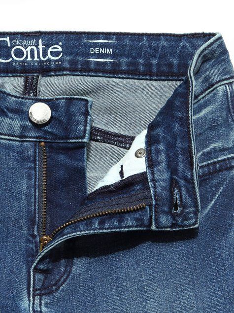 Моделирующие eco-friendly джинсы skinny "push-up" с высокой посадкой Conte Elegant CON-144, dusty blue, XS, 40/164, Серо-голубой
