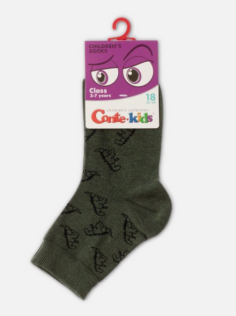 Шкарпетки дитячі Conte Kids CLASS (тонкі), Хаки, 14, 21, Хаки