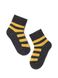 Шкарпетки дитячі Conte Kids SOF-TIKI (махрові), Темно-серый-Желтый, 8, 14, Комбинированный