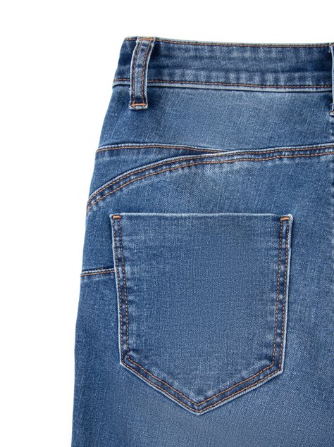 Моделюючі джинси "PUSH UP" з високою посадкою Conte Elegant CON-41, синий, L, 46/164, Синий