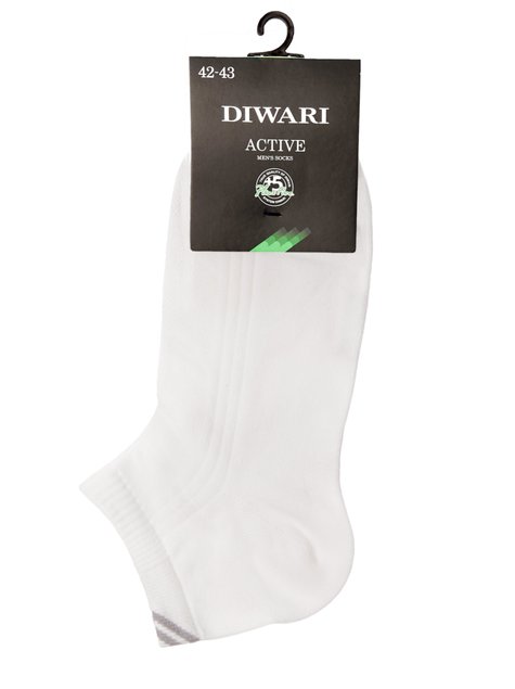 Шкарпетки чоловічі DiWaRi ACTIVE (короткі), Білий, 40-41, 40, Белый