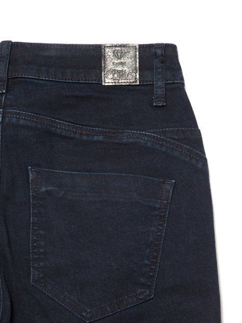 Моделирующие джинсы skinny с высокой посадкой Conte Elegant CON-270, dark indigo, XS, 40/164, Темно-фиолетовый