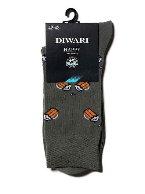 Носки мужские DiWaRi HAPPY (хлопковые), Тёмно-серый, 44-45, 44, Темно-серый