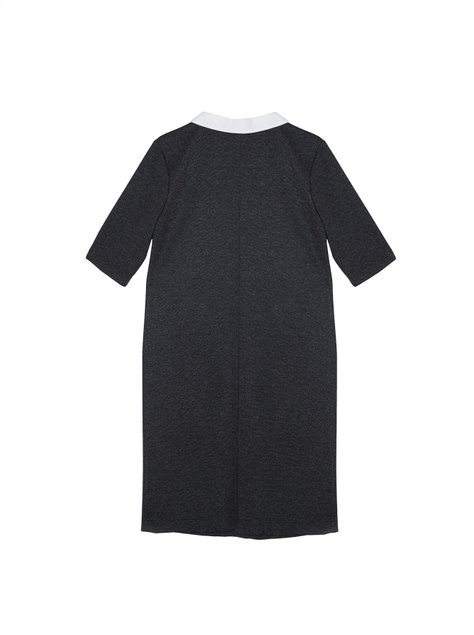 Сукня з металевою блискавкою і коміром Conte Elegant LPL 1056, black melange, XL, 48/164, Черный
