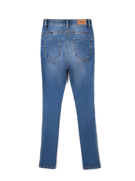 Моделирующие джинсы "PUSH UP" с высокой посадкой Conte Elegant CON-41, синий, L, 46/164, Синий