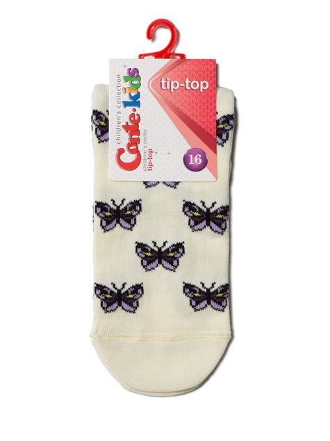 Шкарпетки дитячі Conte Kids TIP-TOP (бавовняні, з малюнками), Кремовый, 16, 24, Светло-бежевый