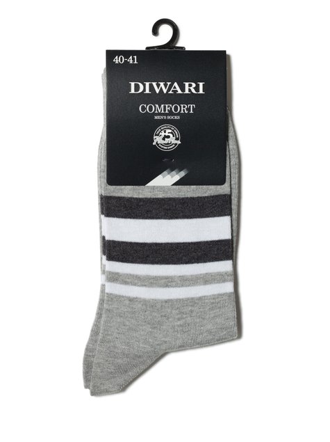 Носки мужские DiWaRi COMFORT (меланж), серый, 40-41, 40, Серый