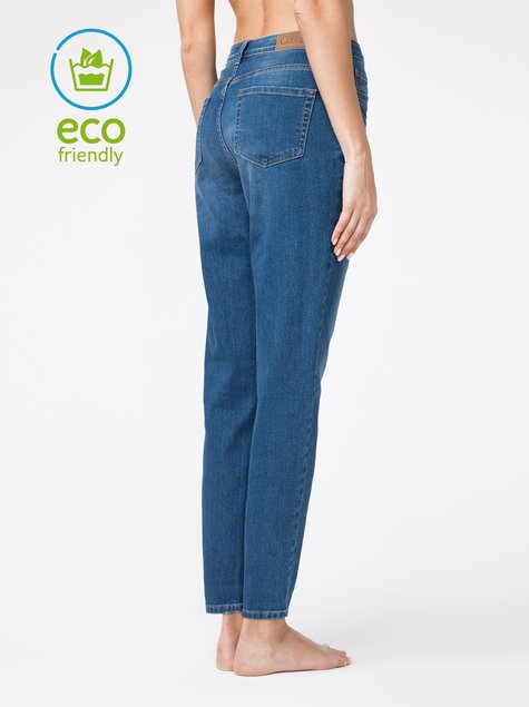 Ультракомфортні eco-friendly джинси Conte Elegant Relaxed Mom CON-137, authentic blue, L, 46/164, Синий