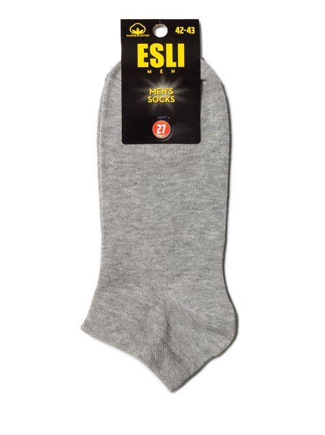 Шкарпетки чоловічі "ESLI" (короткі), серый, 42-43, 42, Сірий