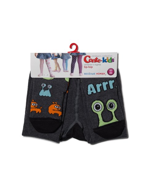 Колготки детские Conte Kids TIP-TOP (Веселые ножки), Тёмно-серый, 104-110, 104см, Темно-серый
