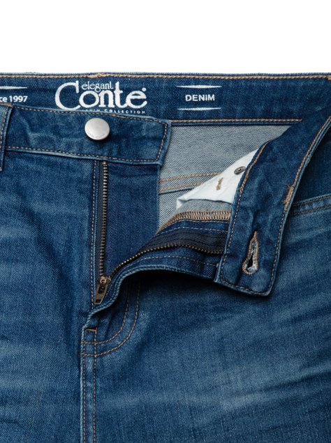 Ультракомфортні eco-friendly джинси Conte Elegant Relaxed Mom CON-137, authentic blue, L, 46/164, Синий