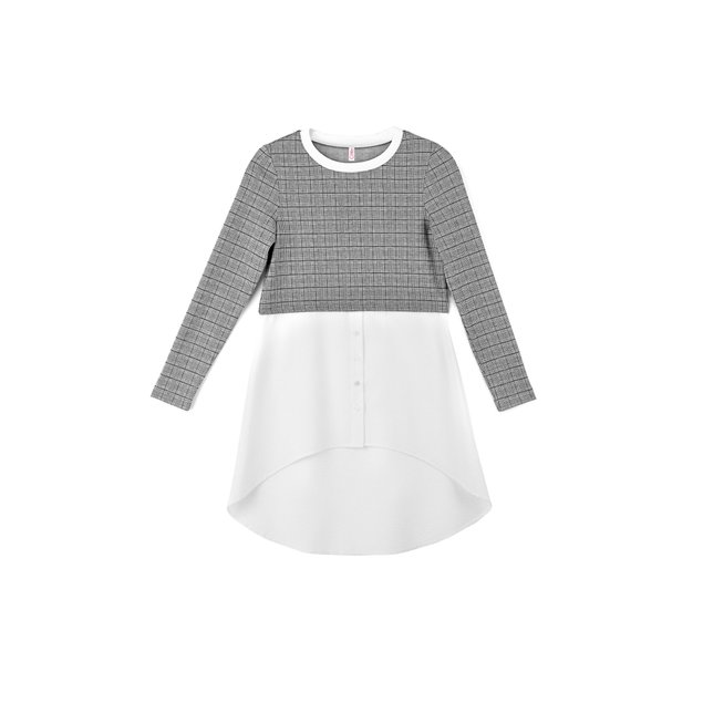 Стильная туника с имитацией рубашки Conte Elegant LTH 830, grey, XL, 48/170, Серый