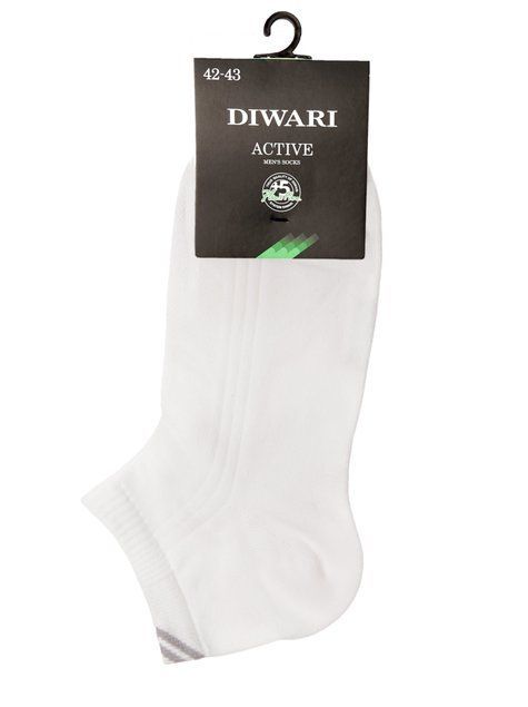 Шкарпетки чоловічі DiWaRi ACTIVE (короткі), Білий, 44-45, 44, Белый