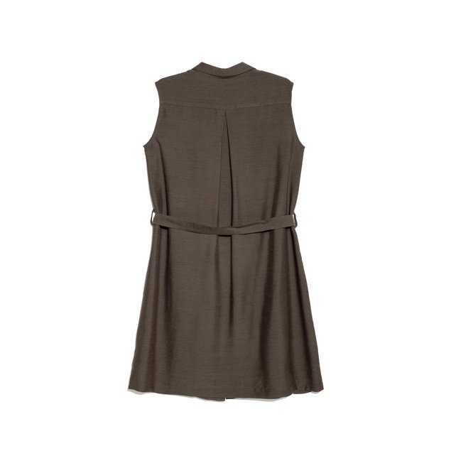 Платье-рубашка без рукавов с легким блеском Conte Elegant LPL 915, khaki, XS, 40/170, Хаки