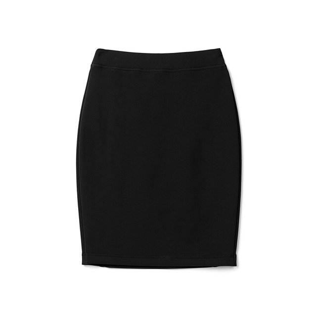Моделирующая юбка с фигурной вставкой "кожа" Conte Elegant CAPRICE, Черный, L, 46/170, Черный