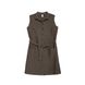 Платье-рубашка без рукавов с легким блеском Conte Elegant LPL 915, khaki, XS, 40/170, Хаки