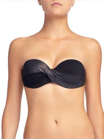 Бікіні-бандо з куліскою та "PUSH UP" Conte Elegant GLORIA, Черный, 70C, 70C, Черный