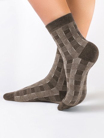 Шкарпетки жіночі бавовняні Conte Elegant CLASSIC, какао, 36-37, 36, Коричневый